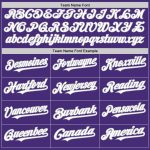 Personalized Purple White-Gray Authentic Sleeveless Baseball Jersey Team Custom Name and Number