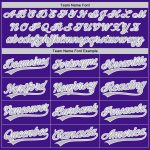 Personalized Purple White-Gray Authentic Throwback Baseball Jersey Team Custom Name and Number