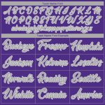 Personalized Purple White-Gray Authentic Throwback Basketball Jersey Team Custom Name and Number