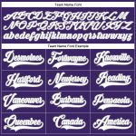 Personalized Purple White-Gray Hockey Lace Neck Jersey Team Custom Name and Number