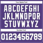 Personalized Purple White-Gray Long Sleeve Performance T-Shirt Team Custom Name and Number