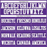 Personalized Purple White-Gray Mesh Authentic Football Jersey Team Custom Name and Number