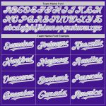 Personalized Purple White-Gray Mesh Authentic Throwback Baseball Jersey Team Custom Name and Number