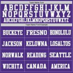 Personalized Purple White-Gray Mesh Authentic Throwback Football Jersey Team Custom Name and Number