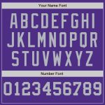 Personalized Purple White-Gray Pinstripe Authentic Split Fashion Baseball Jersey Team Custom Name and Number