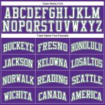 Personalized Purple White Green-Gray Authentic Throwback Basketball Jersey Team Custom Name and Number