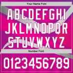 Personalized Purple White-Hot Pink 3D Pattern Design Abstract Sport Authentic Baseball Jersey Team Custom Name and Number
