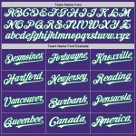 Personalized Purple White-Kelly Green 3 Colors Arm Shapes Authentic Baseball Jersey Team Custom Name and Number