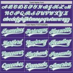 Personalized Purple White-Kelly Green Authentic Baseball Jersey