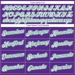 Personalized Purple White-Kelly Green Authentic Baseball Jersey Team Custom Name and Number