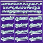 Personalized Purple White-Kelly Green Authentic Throwback Baseball Jersey Team Custom Name and Number