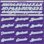 Personalized Purple White-Kelly Green Authentic Throwback Basketball Jersey Team Custom Name and Number