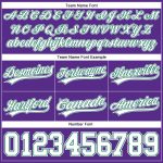 Personalized Purple White-Kelly Green Authentic Throwback Basketball Shorts