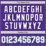 Personalized Purple White-Kelly Green Bomber Full-Snap Varsity Letterman Jacket Team Custom Name and Number