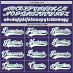 Personalized Purple White-Kelly Green Hockey Jersey Team Custom Name and Number