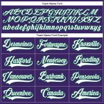 Personalized Purple White-Kelly Green Hockey Lace Neck Jersey Team Custom Name and Number