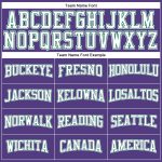Personalized Purple White-Kelly Green Long Sleeve Performance T-Shirt Team Custom Name and Number