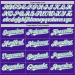 Personalized Purple White-Kelly Green Mesh Authentic Throwback Baseball Jersey Team Custom Name and Number