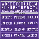 Personalized Purple White-Kelly Green Mesh Authentic Throwback Football Jersey Team Custom Name and Number