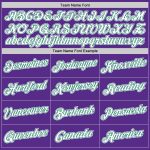 Personalized Purple White-Kelly Green Performance T-Shirt Team Custom Name and Number