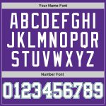 Personalized Purple White-Kelly Green Performance T-Shirt Team Custom Name and Number