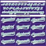 Personalized Purple White-Kelly Green Performance Vapor Golf Polo Shirt Team Custom Name and Number