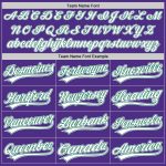 Personalized Purple White-Kelly Green Two-Button Unisex Softball Jersey Team Custom Name and Number