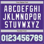 Personalized Purple White-Kelly Green Two-Button Unisex Softball Jersey Team Custom Name and Number