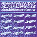 Personalized Purple White-Light Blue 3D Pattern Design Leopard Print Fade Fashion Authentic Baseball Jersey Team Custom Name and Number