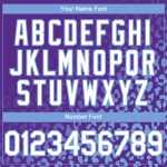Personalized Purple White-Light Blue 3D Pattern Design Leopard Print Fade Fashion Authentic Baseball Jersey Team Custom Name and Number