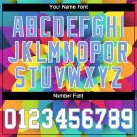 Personalized Purple White-Light Blue 3D Pattern Design Rainbow Spiral Authentic Baseball Jersey Team Custom Name and Number