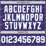 Personalized Purple White-Light Blue 3D Pattern Design Slant Lines Authentic Baseball Jersey Team Custom Name and Number