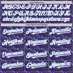 Personalized Purple White-Light Blue 3D Pattern Design Slant Lines Authentic Baseball Jersey Team Custom Name and Number