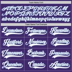 Personalized Purple White-Light Blue Authentic Baseball Jersey Team Custom Name and Number