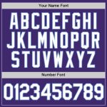 Personalized Purple White-Light Blue Authentic Baseball Jersey Team Custom Name and Number