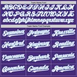 Personalized Purple White-Light Blue Authentic Raglan Sleeves Baseball Jersey Team Custom Name and Number