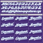 Personalized Purple White-Light Blue Authentic Sleeveless Baseball Jersey