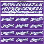 Personalized Purple White-Light Blue Authentic Sleeveless Baseball Jersey Team Custom Name and Number