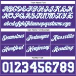 Personalized Purple White-Light Blue Authentic Throwback Basketball Shorts Team Custom Name and Number