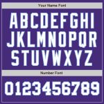 Personalized Purple White-Light Blue Authentic Two Tone Baseball Jersey Team Custom Name and Number