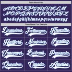 Personalized Purple White-Light Blue Hockey Jersey Team Custom Name and Number