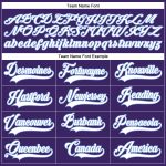 Personalized Purple White-Light Blue Hockey Lace Neck Jersey Team Custom Name and Number