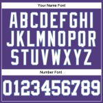 Personalized Purple White-Light Blue Long Sleeve Performance T-Shirt Team Custom Name and Number