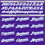 Personalized Purple White-Light Blue Mesh Authentic Throwback Baseball Jersey Team Custom Name and Number