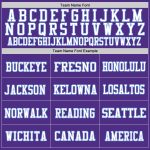 Personalized Purple White-Light Blue Mesh Authentic Throwback Football Jersey Team Custom Name and Number