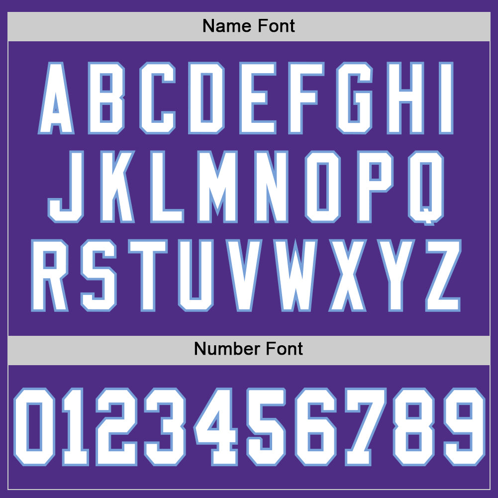 Personalized Purple White-Light Blue Mesh Authentic Throwback Football Jersey Team Custom Name and Number Personalized Purple White-Light Blue Mesh Authentic Throwback Football Jersey Team Custom Name and Number - Image 4