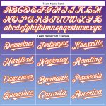 Personalized Purple White Light Blue-Orange Authentic Fade Fashion Baseball Jersey