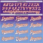 Personalized Purple White Light Blue-Orange Bomber Full-Snap Varsity Letterman Fade Fashion Jacket Team Custom Name and Number