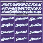 Personalized Purple White-Light Blue Performance T-Shirt Team Custom Name and Number