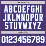 Personalized Purple White-Light Blue Performance T-Shirt Team Custom Name and Number